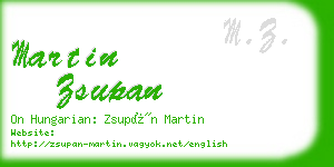 martin zsupan business card